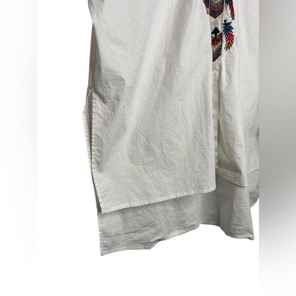 Vintage Collection Western Embroidered Oversized Button Front Cotton Blouse Med - Picture 5 of 11